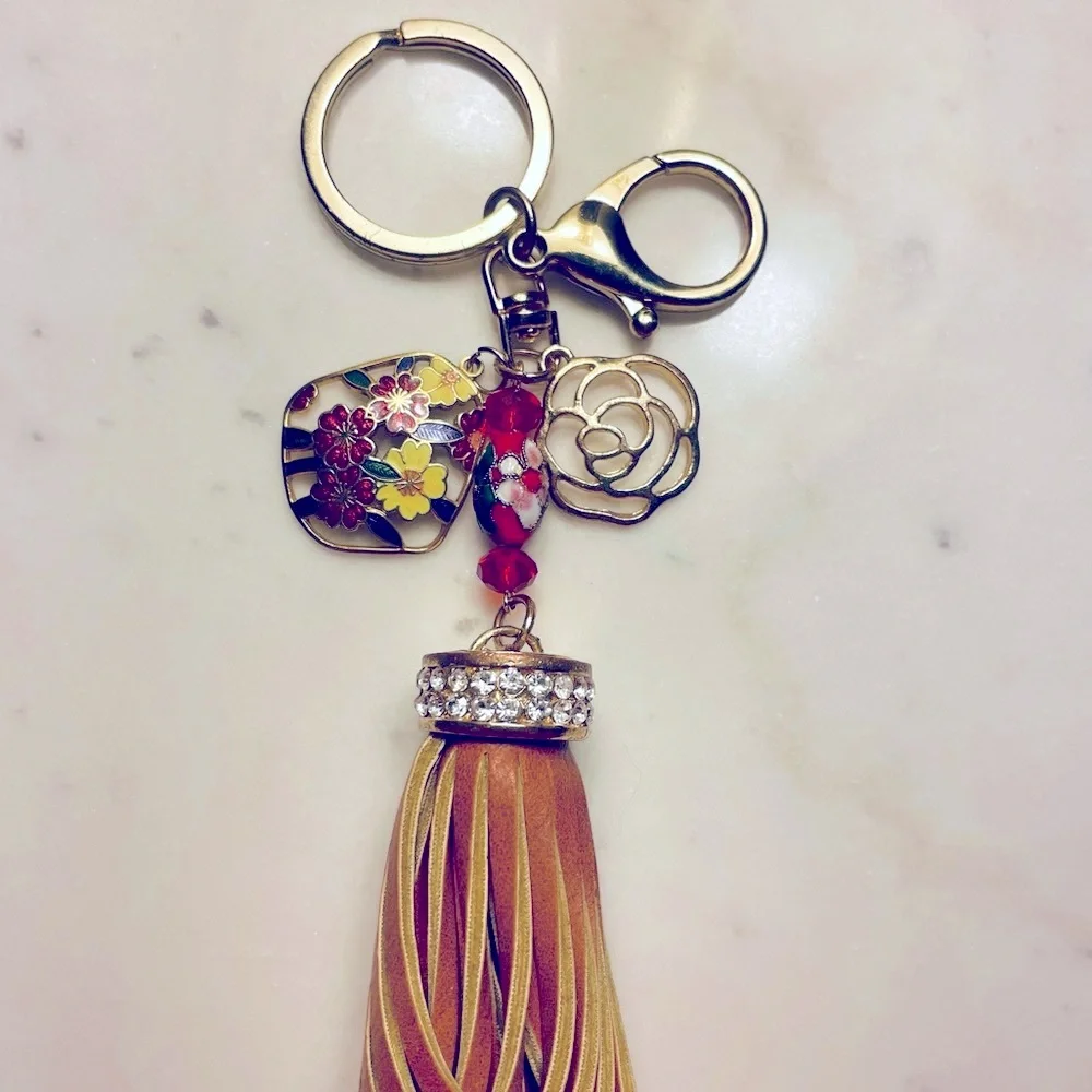 SALE! Cloisonné charm keychain #4 - Picture 4 of 4
